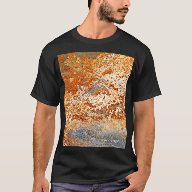T-shirt zinc rouillé : arrière - plan de texture grunge. (Devant)