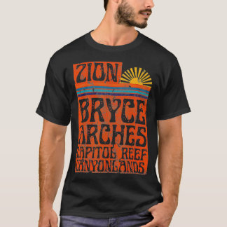 T-shirt Zion Arches des parcs nationaux de l'Utah Bryce Ca