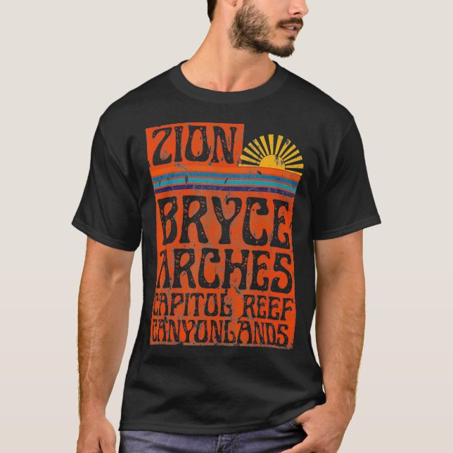 T-shirt Zion Arches des parcs nationaux de l'Utah Bryce Ca (Devant)