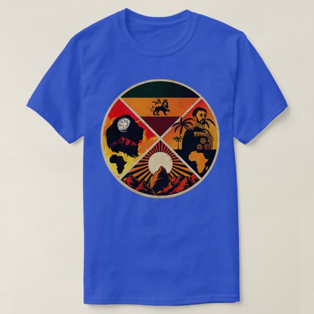 T-shirt Zion de Jah Rastafari (Design devant)