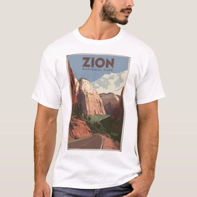 T-shirt Zion National Park vintage (Devant)