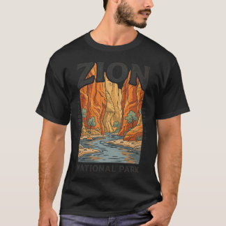 T-shirt Zion The Narrows Utah Parcs Nationaux Extérieur