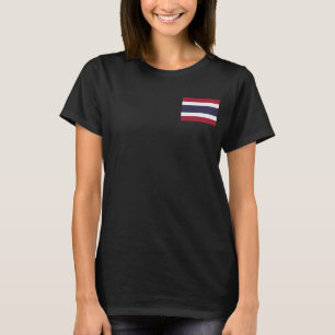 T-shirt Zip Jogger en polaire féminin avec drapeau de Thaï