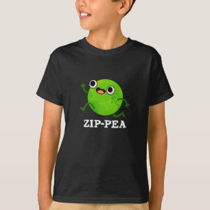 T-shirt Zip pea Funny Zippy Pea Pun Dark BG