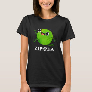 T-shirt Zip pea Funny Zippy Pea Pun Dark BG