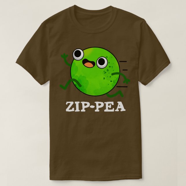 T-shirt Zippea Cute Zippy Pea Pun 1 (Design devant)