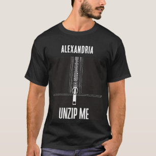 T-shirt Zipper Unzip Ici Naughty Funny Texte Personnalisab