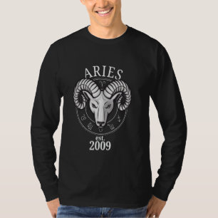 T-shirt Zodiac Aries Ram Né en 2009