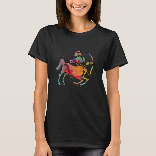 T-shirt Zodiac  for Sagittarius Archer Artwork Horoscope (Devant)