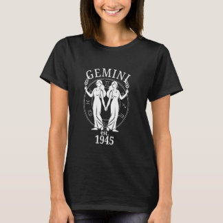 T-shirt Zodiac Gemini Twins Né en 1945