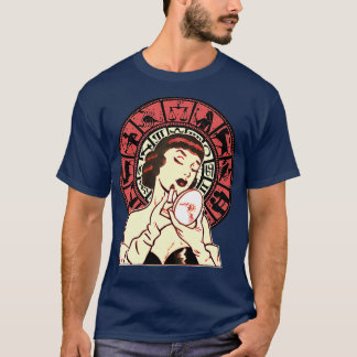 T-shirt Zodiac Horoscope femme mettre du rouge à lèvres