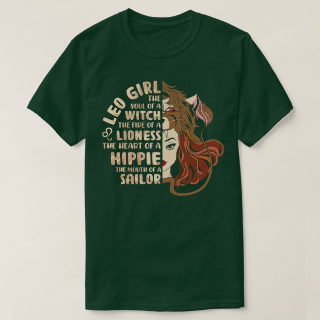 T-shirt Zodiac Leo Girl (Design devant)