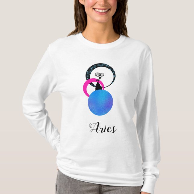 T-shirt Zodiaque blanc de maternité du Bélier des femmes (Devant)