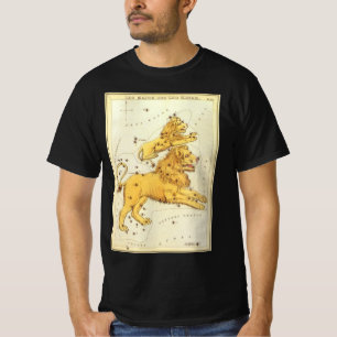 T-shirt Zodiaque Vintage, Astrologie Lion Constellation Li