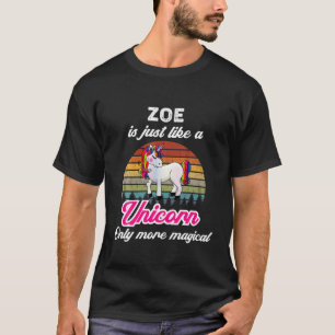 T-shirt Zoe Est Comme Une Unicorne Drôle Femmes, Fille / B