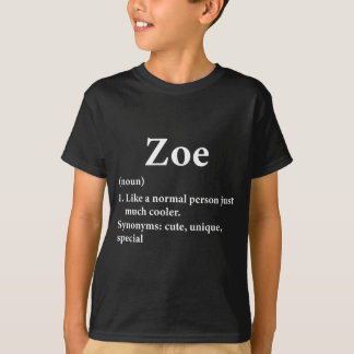 T-shirt Zoe Name Definition Funny D 