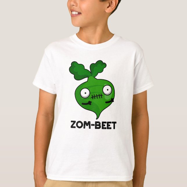 T-shirt Zom-beet drôle Halloween Zombie Beet Pun (Devant)