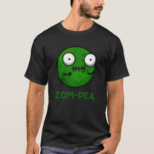 T-shirt Zom-pois amusant Zombie Pea Pun Dark BG