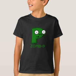 T-shirt Zomb-P Drôle Halloween Zombie Alphabet Pun Dark BG