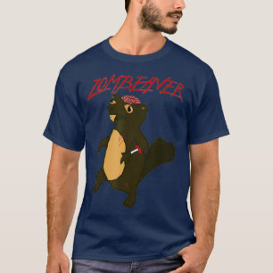T-shirt Zombeavers Funny Zombie Beaver Plaisanterie Éffra