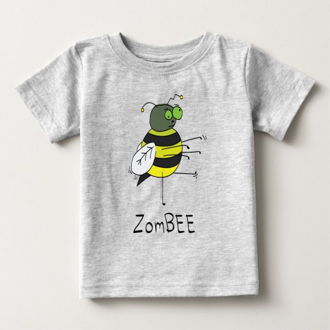 T-shirt ZomBEE Zombie Bee Baby's Kid (Devant)