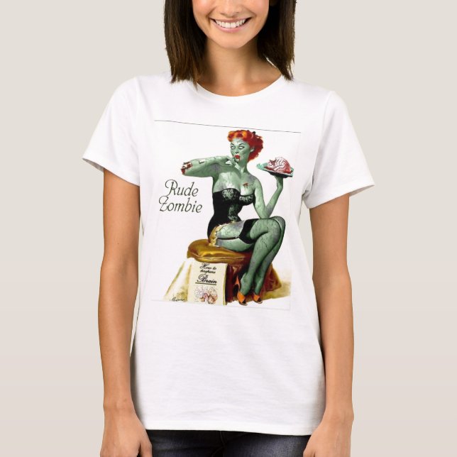 T-shirt Zombi grossier "la première morsure " (Devant)