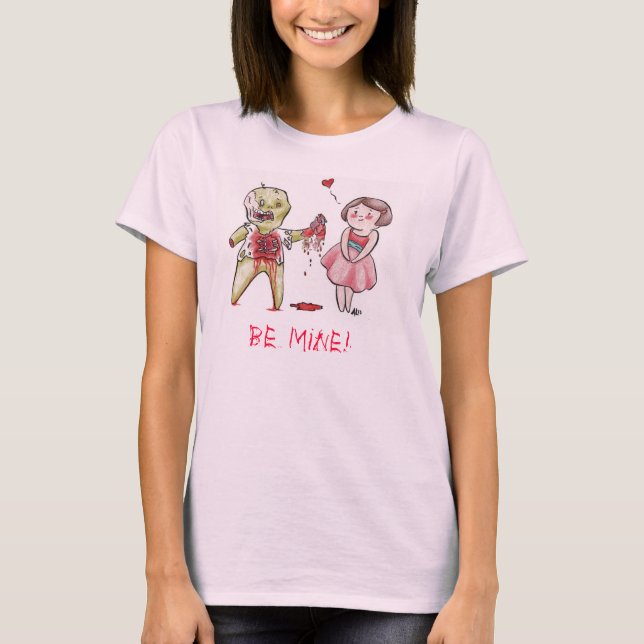 T-shirt Zombi Valentine - soyez le mien ! ! ! (Devant)