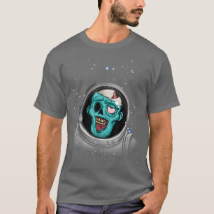 T-shirt Zombie Apocalypse Astronaut Espace Halloween Zombi
