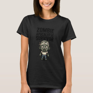 T-shirt Zombie Apocalypse Survivor Funny Horror Halloween