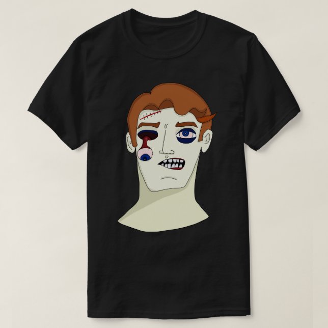 T-shirt Zombie avec goutte d'oeil (Design devant)