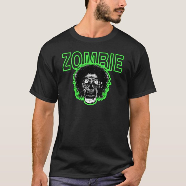 T-shirt ZOMBIE avec vert tête (Devant)