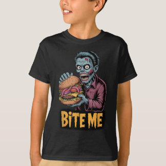 T-shirt Zombie Burger Drôle Nourriture Halloween