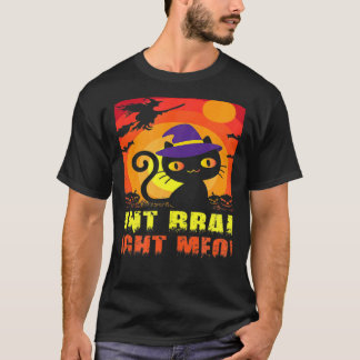 T-shirt Zombie Cat Humorous Want Brain Right Meow Ee