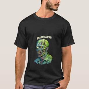 T-shirt Zombie Cerveaux Effrayant Rétro Halloween Costume