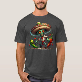 T-shirt Zombie Cinco de Mayo Homme et poivrons chauds