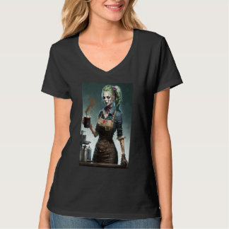 T-shirt Zombie Coffee Barista   Zombies In Everyday Life S