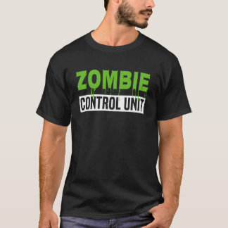 T-shirt Zombie Control Unit Easy Matching Halloween Group 