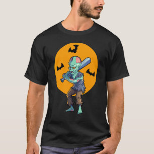 T-shirt Zombie de baseball Halloween Hommes Garçons Baseba