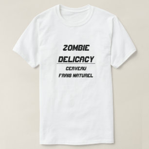 T-shirt Zombie Delicacy cerveau naturel frais