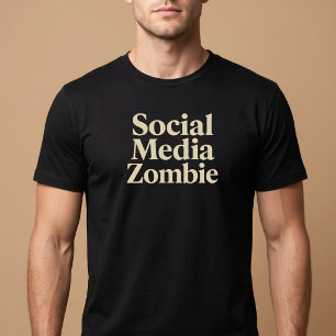 T-shirt Zombie des médias sociaux