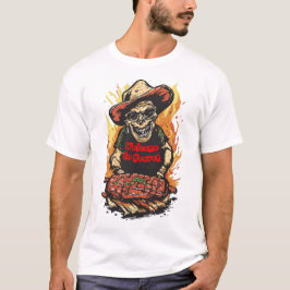 T-shirt Zombie drôle nous invite à manger des côtes sur fo