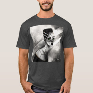 T-shirt Zombie fille tristounette aux yeux verts
