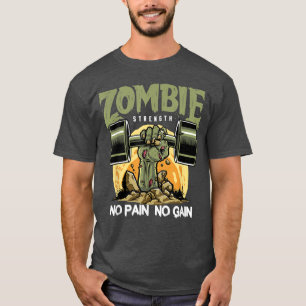 T-shirt Zombie Force Sans Douleur Amusants Travailler Gym