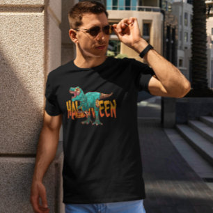 T-shirt Zombie Halloween T Rex