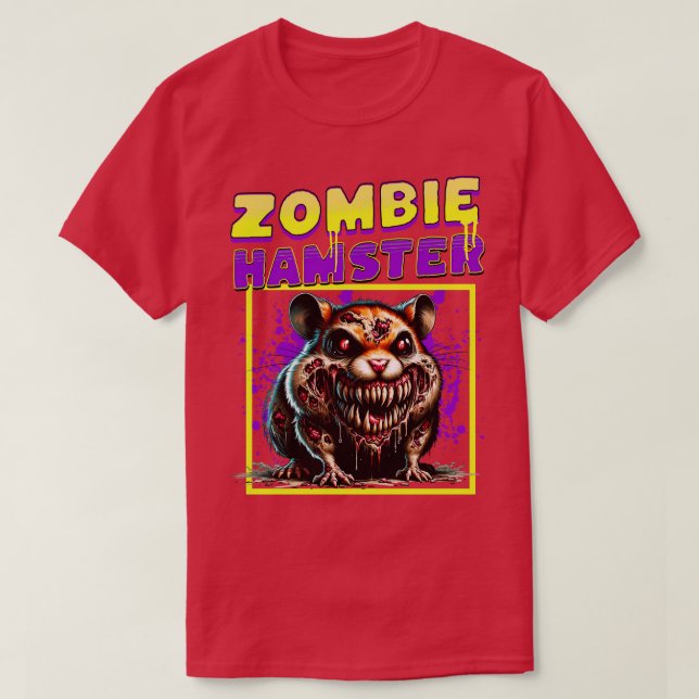 T-shirt Zombie Hamster drôle (Design devant)