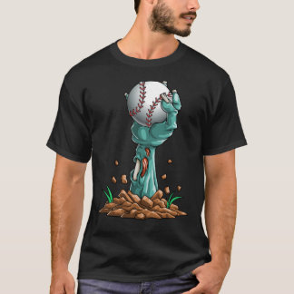 T-shirt Zombie Hands Baseball Funny Halloween Horror Scary