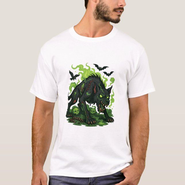 T-shirt Zombie Hound des Baskervilles - Dessin Horreur (Devant)