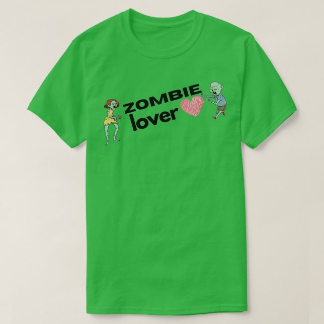 T-shirt Zombie Lover Drôle Design (Design devant)