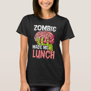 T-shirt Zombie M'A Fait Déjeuner Halloween Trick Ou Treat