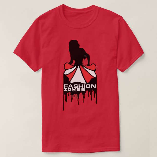 T-shirt zombie mode halloween parapluie (Design devant)